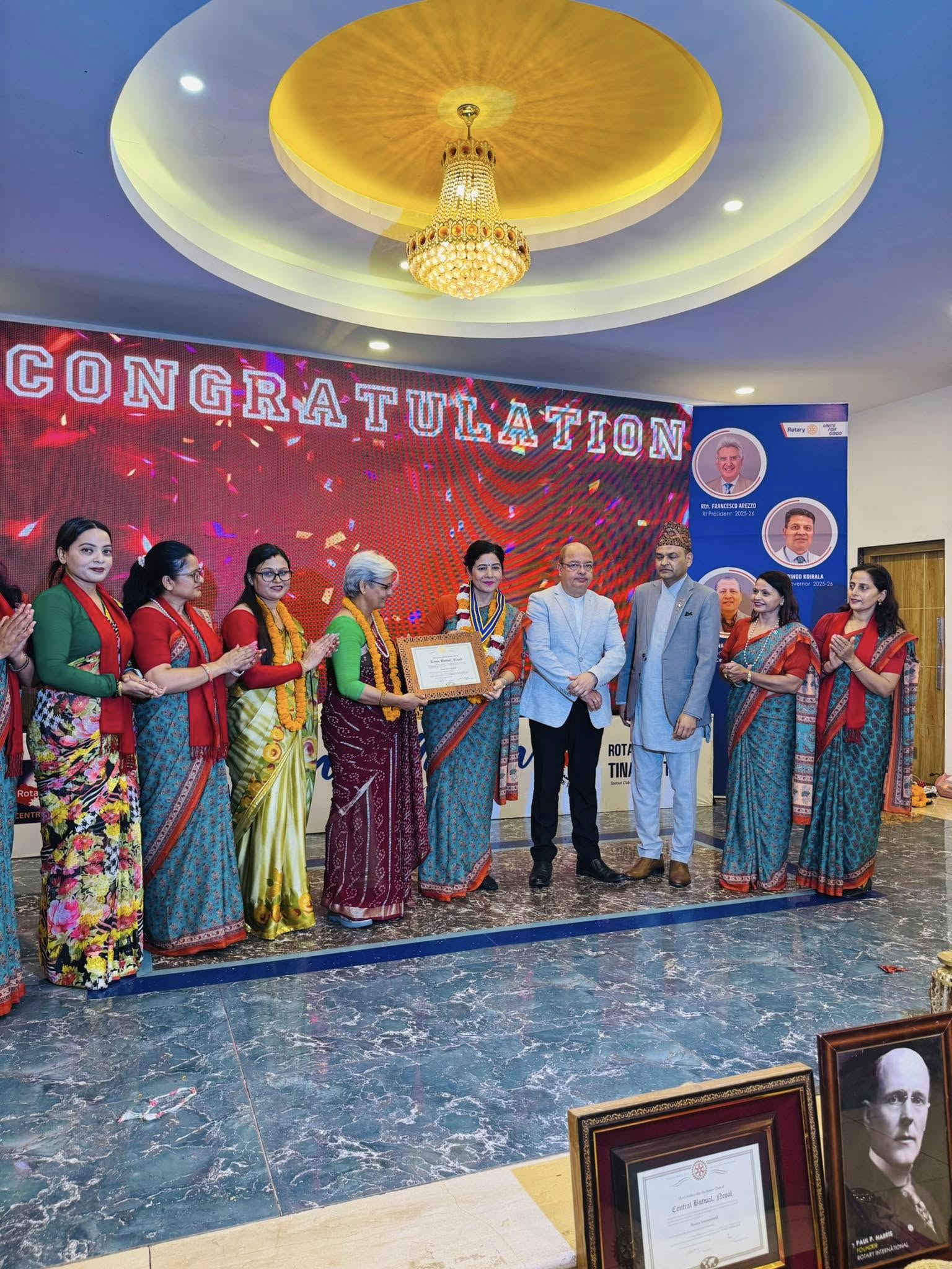 बुटवलका दुई स्थापित रोटरी क्लब , सेन्ट्रल र तिनाउको संयुक्त पद हस्तान्तरण