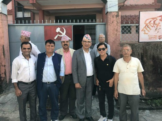 पूर्व उपप्रधानमन्त्री पौडेलद्वारा आगजनी गरिएको राजमो कार्यालयको अवलोकन