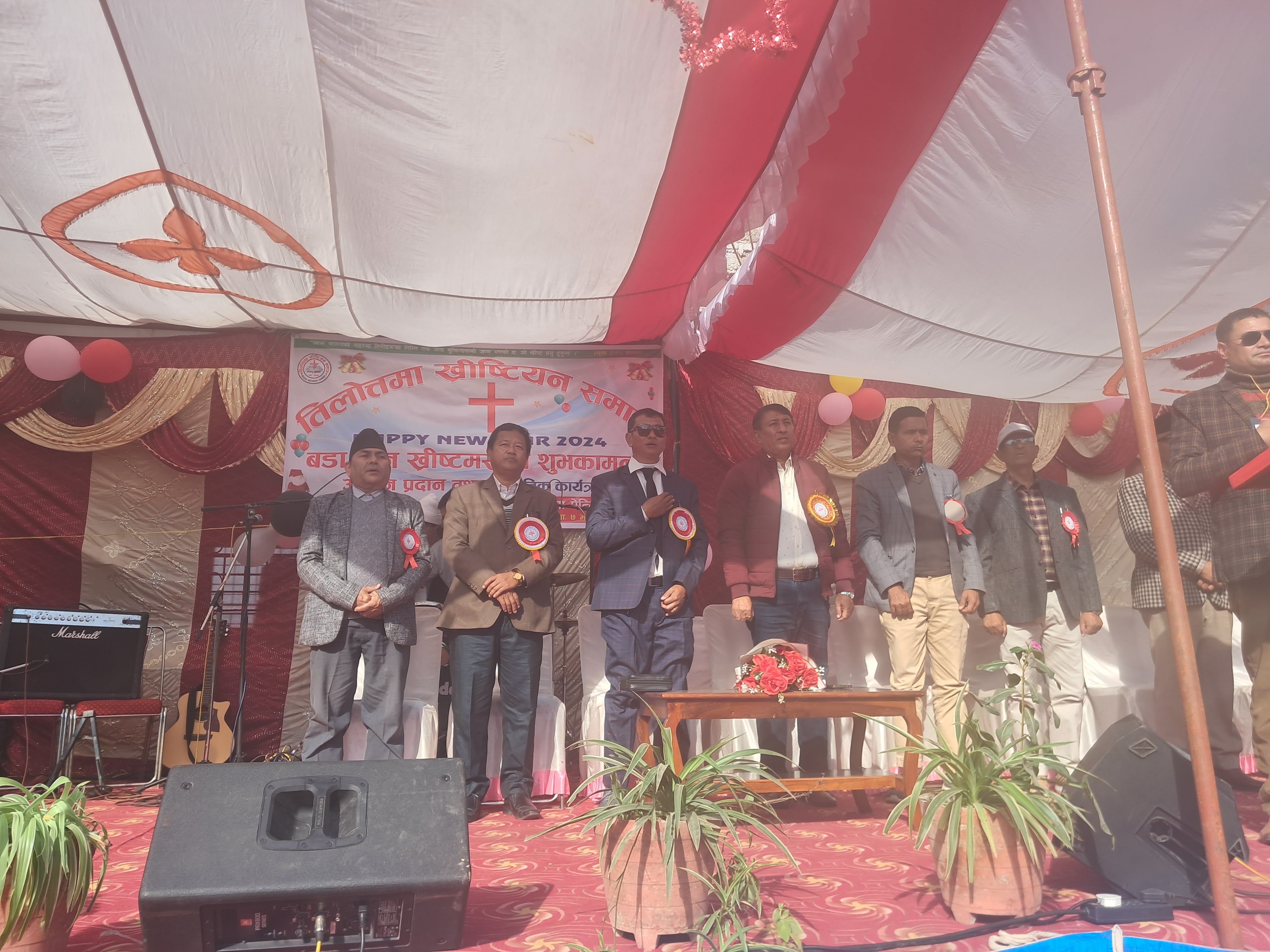 ‘क्रिसमस डे’ का अवसरमा तिलोत्तमा कृष्टियन समाज द्धारा शुभकामना आदानप्रदान